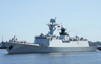 Chinese frigate "Binzhou" visits military port of Kiel in Germany