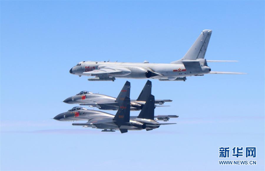 （圖文互動(dòng)）（3）人民空軍多型戰(zhàn)機(jī)雙向繞飛臺(tái)島巡航 