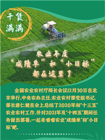 干貨滿滿！農業(yè)年度“成績單”和“小目標”都在這里了